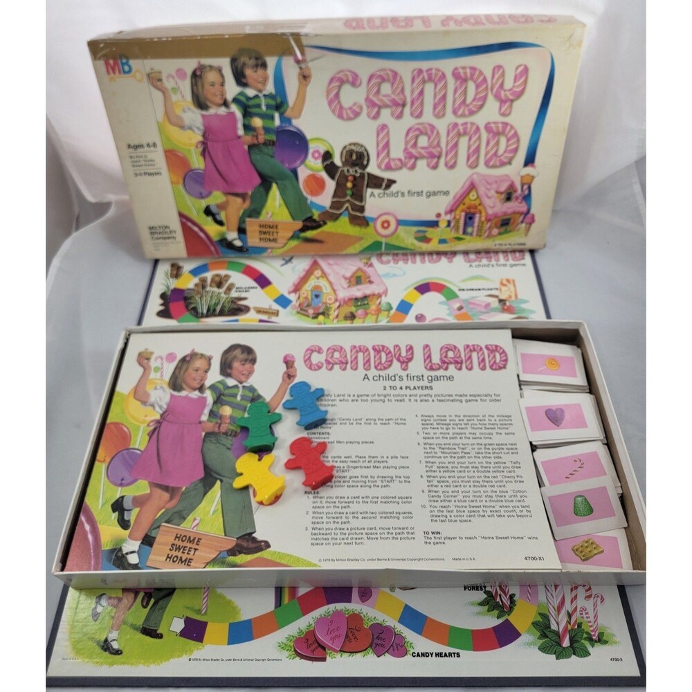 Vintage 1978 Candy Land Candyland Near Complete Board Game Milton Bradley 4700